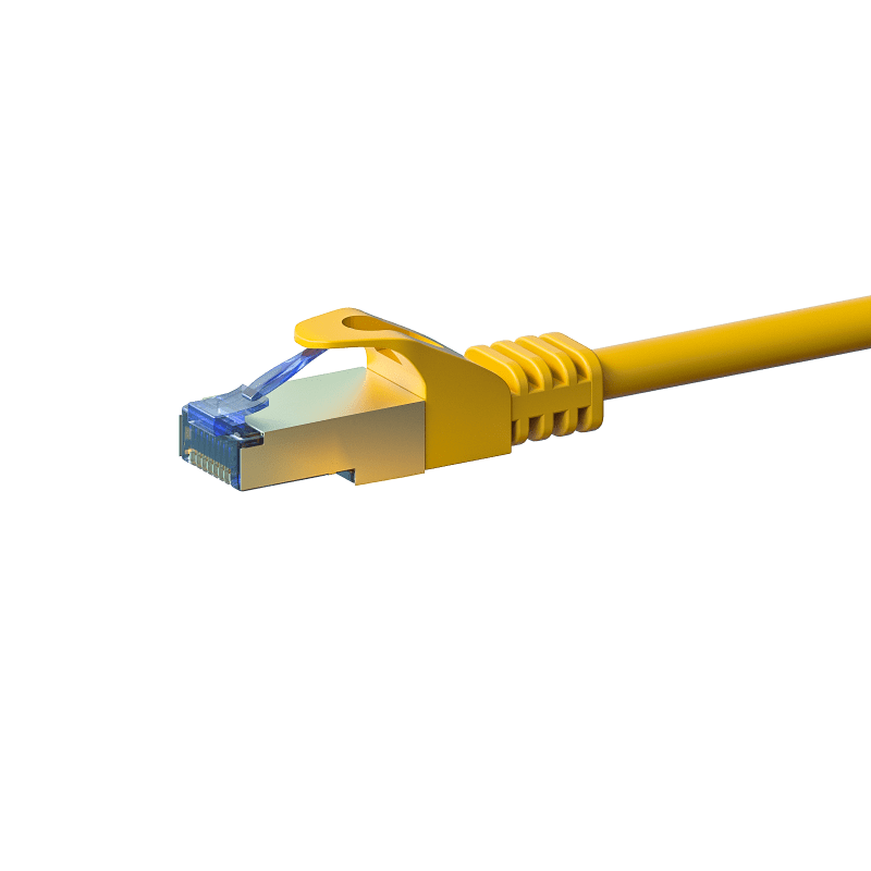 Câble CAT6A S/FTP (PIMF) 100% cuivre jaune - 15m