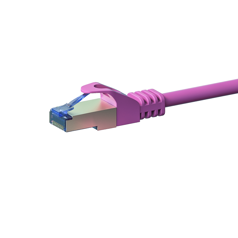 Câble CAT6A S/FTP (PIMF) 100% cuivre rose - 0.25m