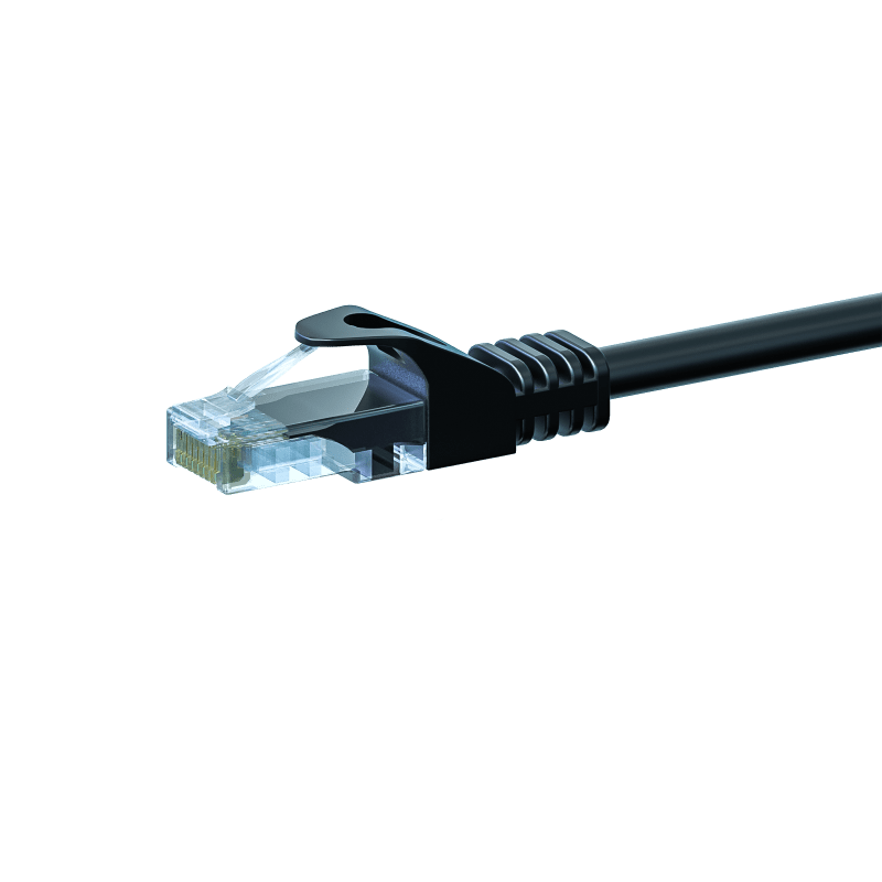 Câble Cat5e UTP CCA noir - 1m