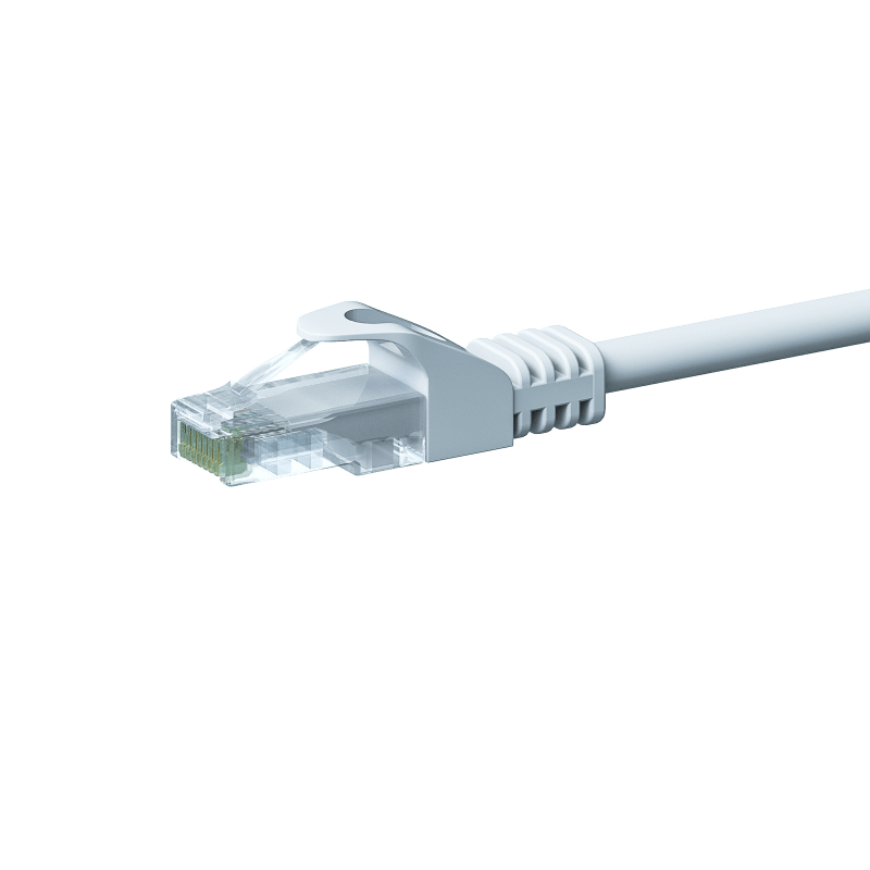 Câble CAT5e UTP CCA blanc - 0.25m