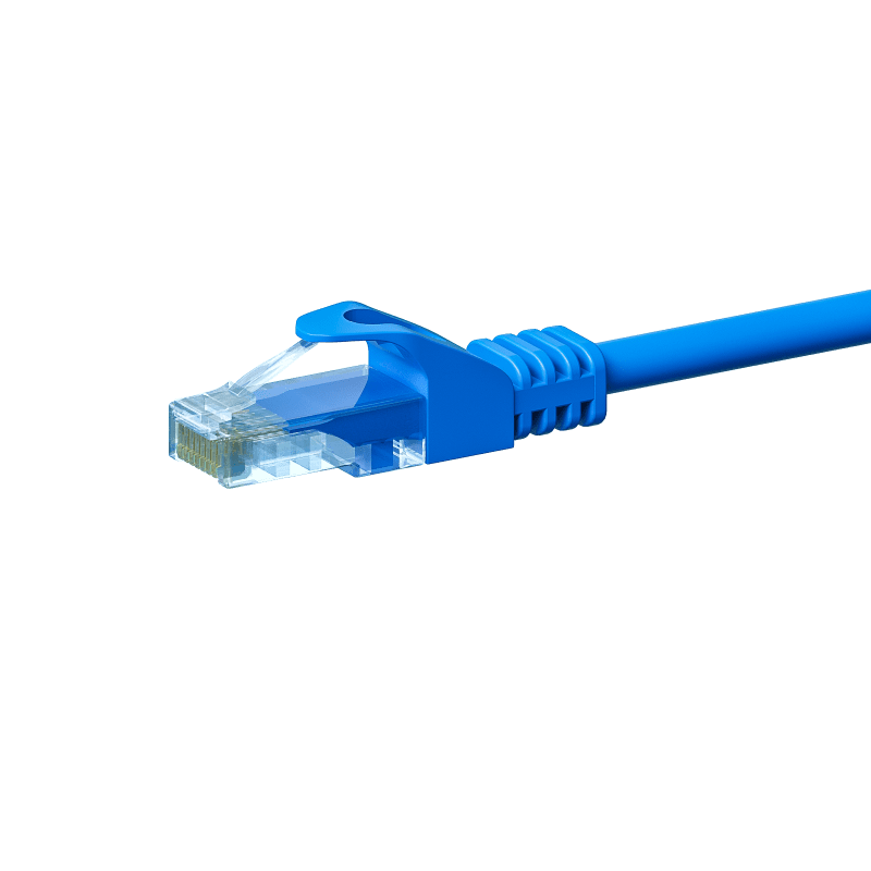 Câble CAT5e UTP CCA bleu - 0.25m