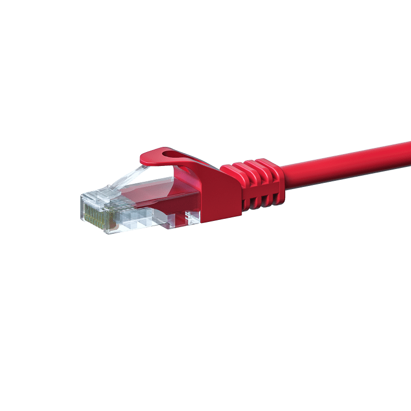 Câble CAT5e UTP CCA rouge - 0.25m