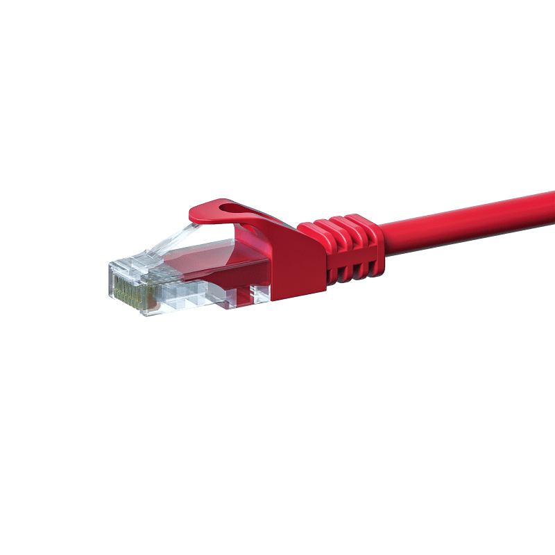 Câble CAT5e UTP CCA rouge - 1m