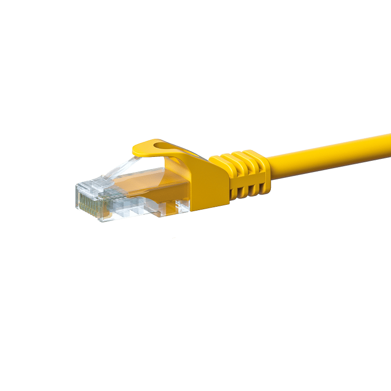 Câble CAT5e UTP CCA jaune - 1m
