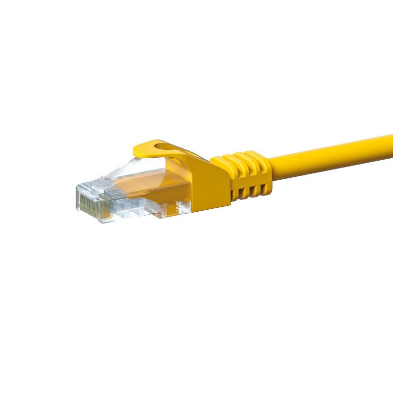 Câble CAT5e UTP CCA jaune - 20m