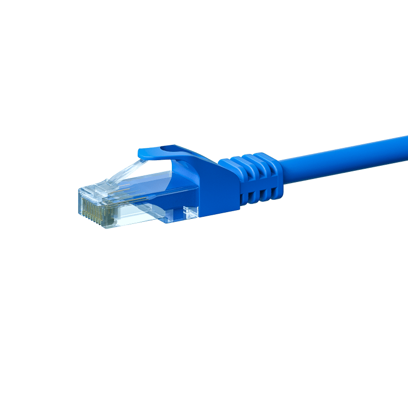 Câble CAT6 UTP CCA bleu - 0.25m
