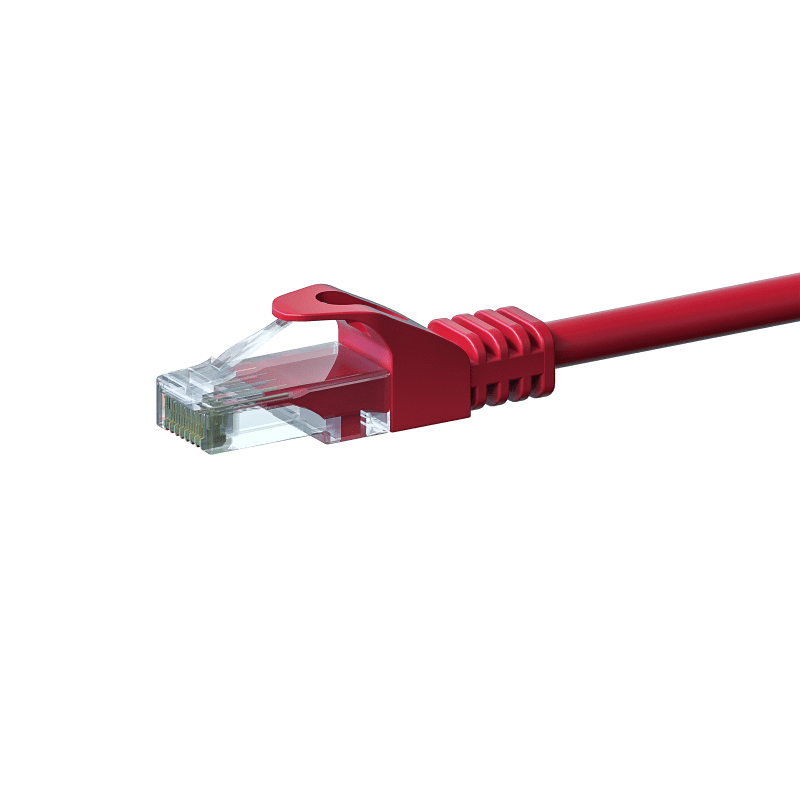 Câble CAT6 UTP CCA rouge - 0.25m