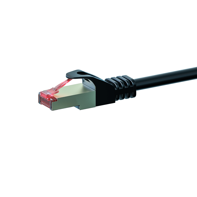 Câble CAT6 SSTP / PIMF Noir - 0,25m