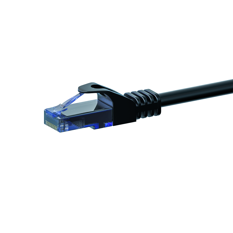 Câble CAT6A UTP 100% cuivre noir - 2m