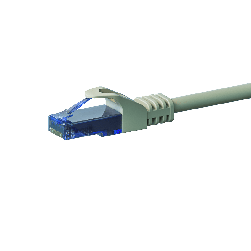 Câble CAT6A UTP 100% cuivre gris - 0.25m