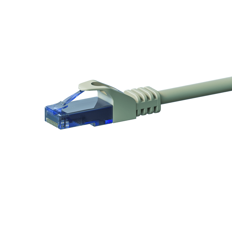 Câble RJ45 CAT6A UTP 100% cuivre gris - 0.15m