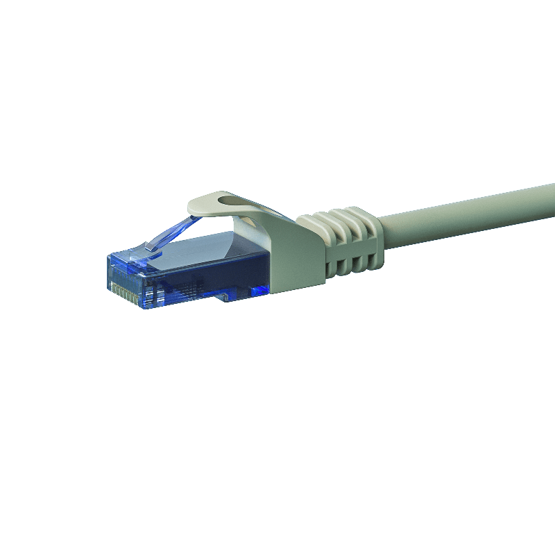 Câble CAT6A UTP 100% cuivre gris - 7.50m