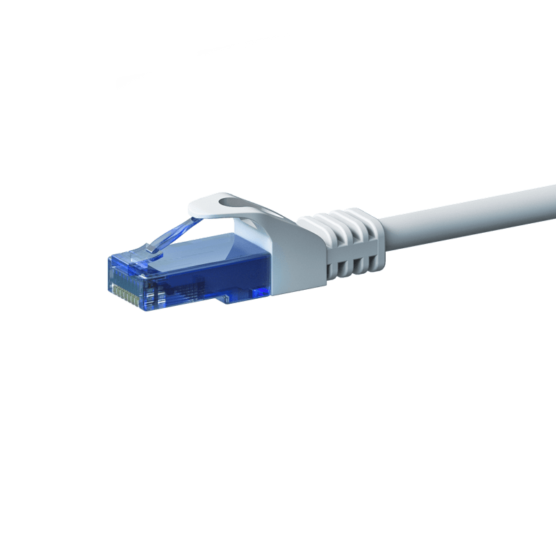 Câble RJ45 CAT6A UTP 100% cuivre blanc - 0.15m