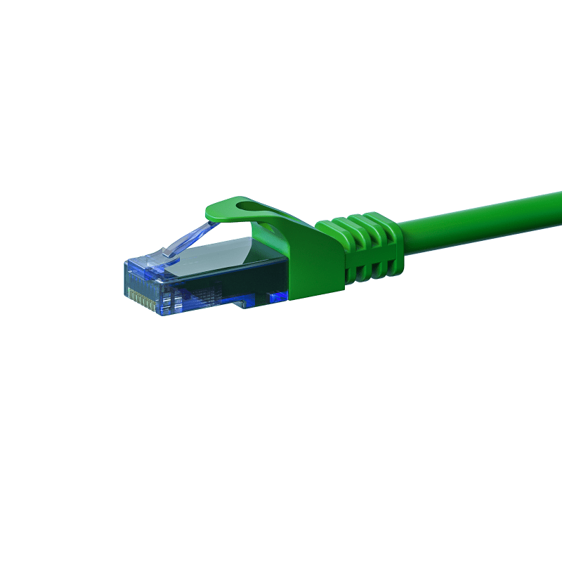 Câble CAT6A UTP 100% cuivre vert - 0.25m