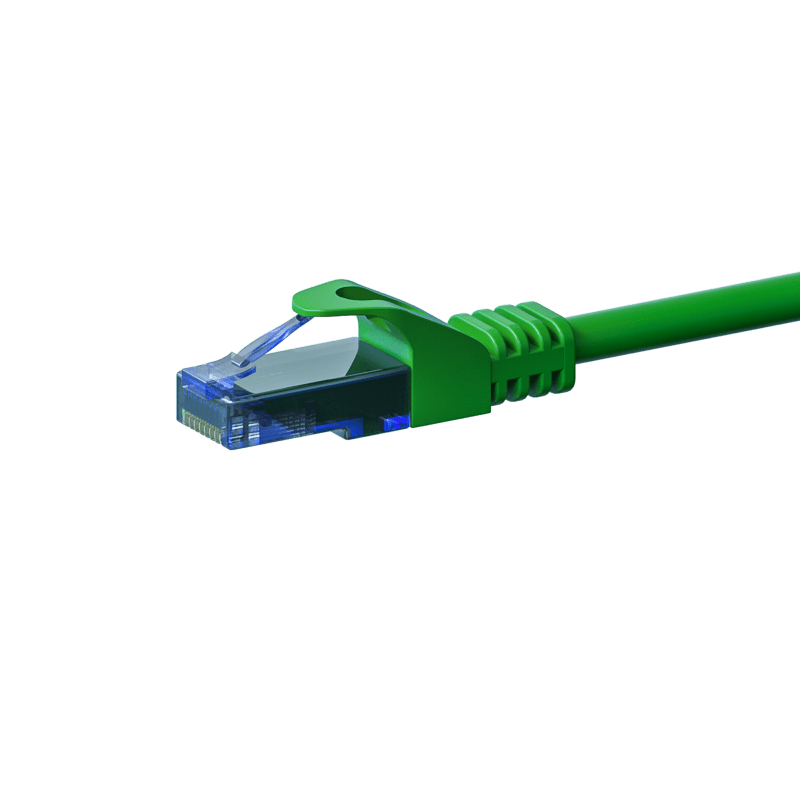 Câble RJ45 CAT6A UTP 100% cuivre vert - 0.15m