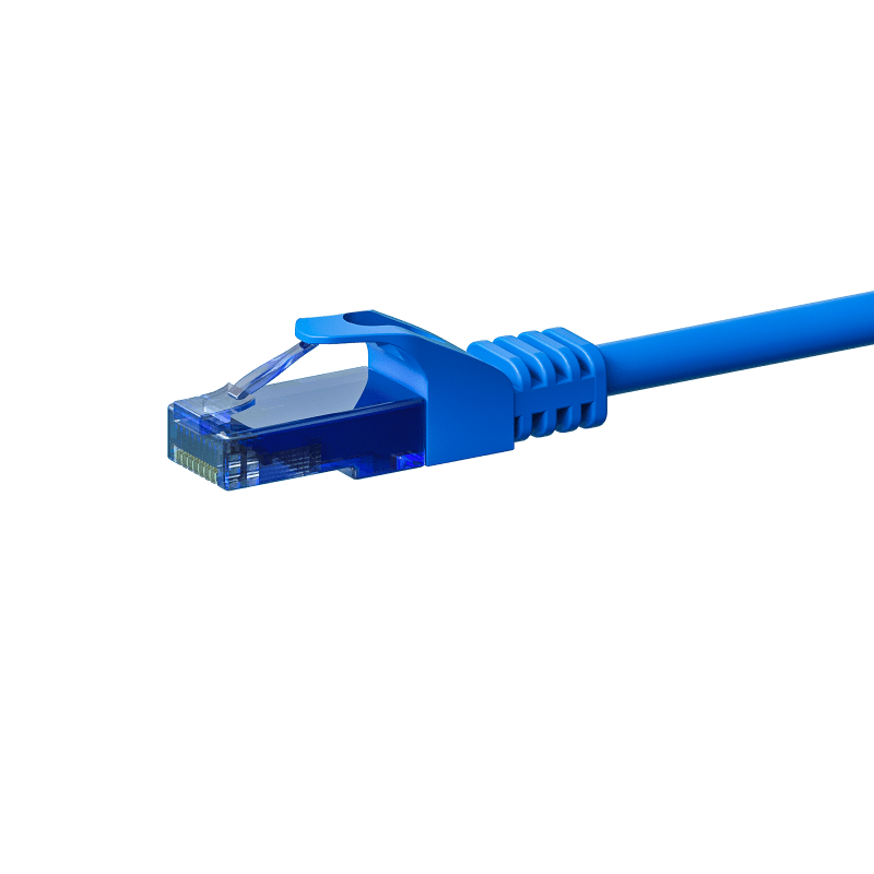 Câble CAT6A UTP 100% cuivre bleu - 0.25m