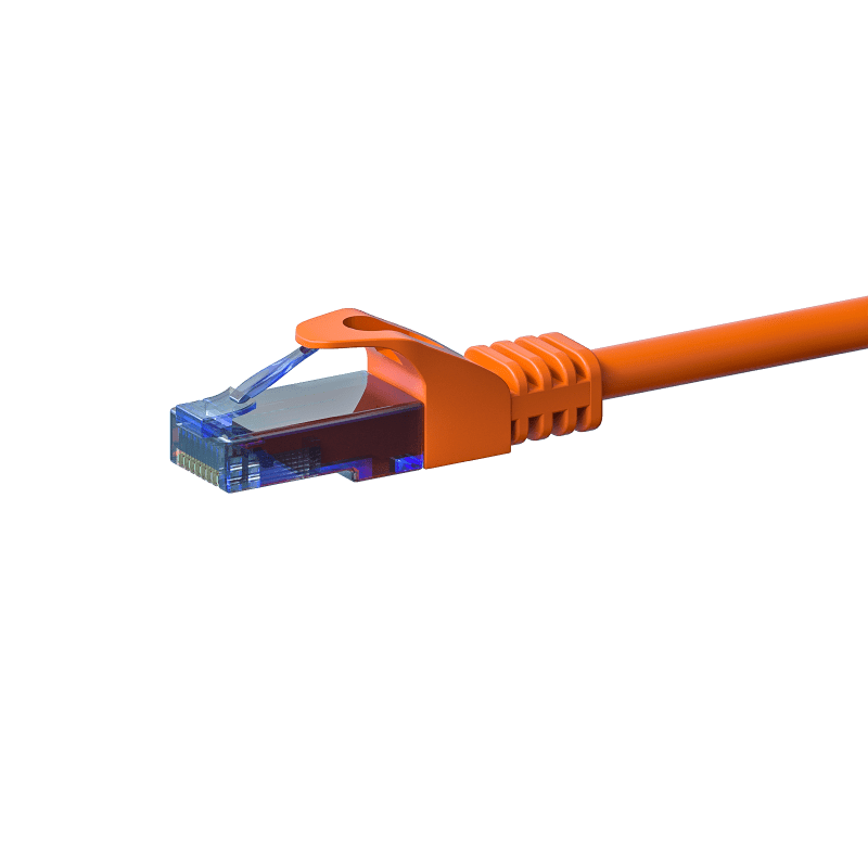 Câble CAT6A UTP 100% cuivre orange - 0.25m