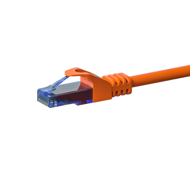 Câble RJ45 CAT6A UTP 100% cuivre orange - 0.15m