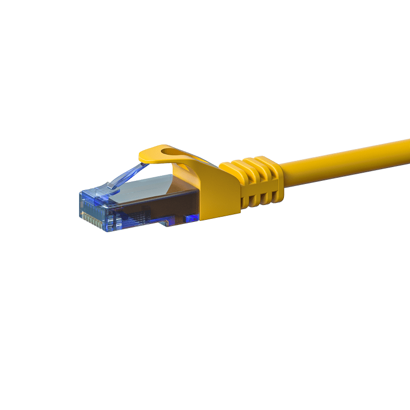 Câble CAT6A UTP 100% cuivre jaune - 0.25m