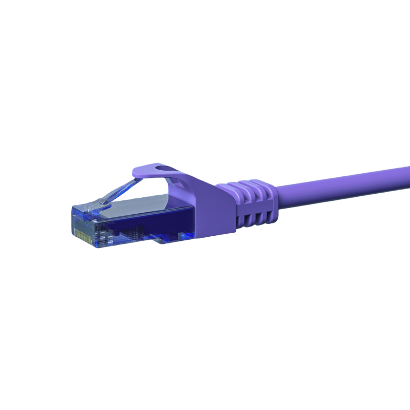 Câble RJ45 CAT6A UTP 100% cuivre violet - 0.15m