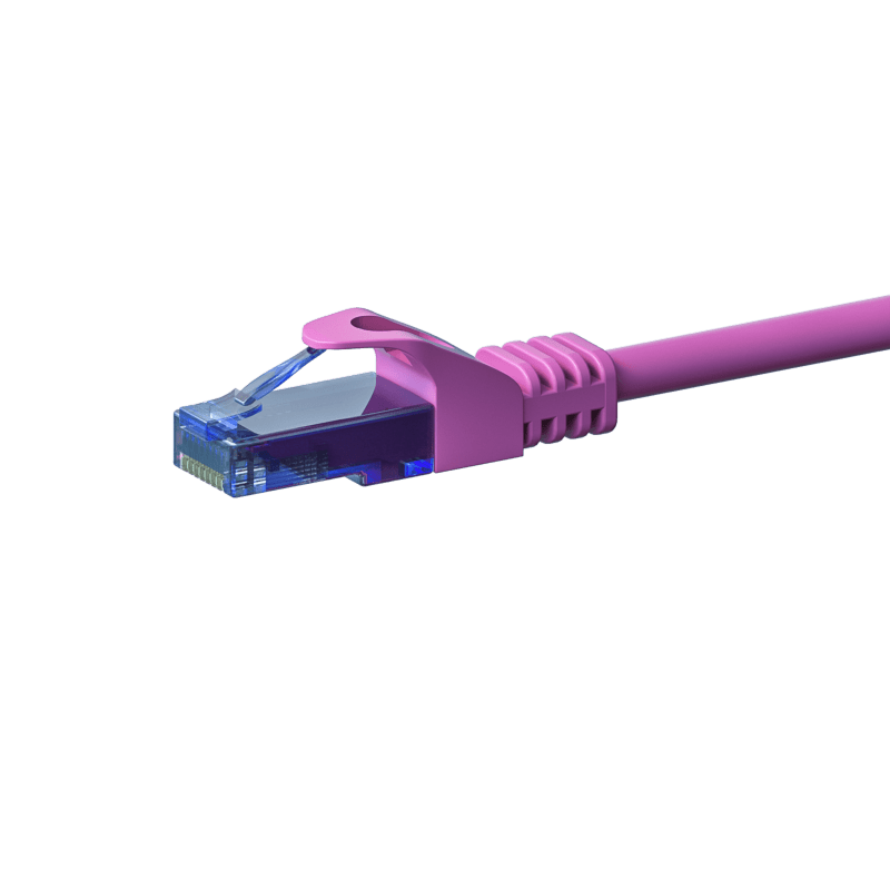 Câble RJ45 CAT6A UTP 100% cuivre rose - 0.15m