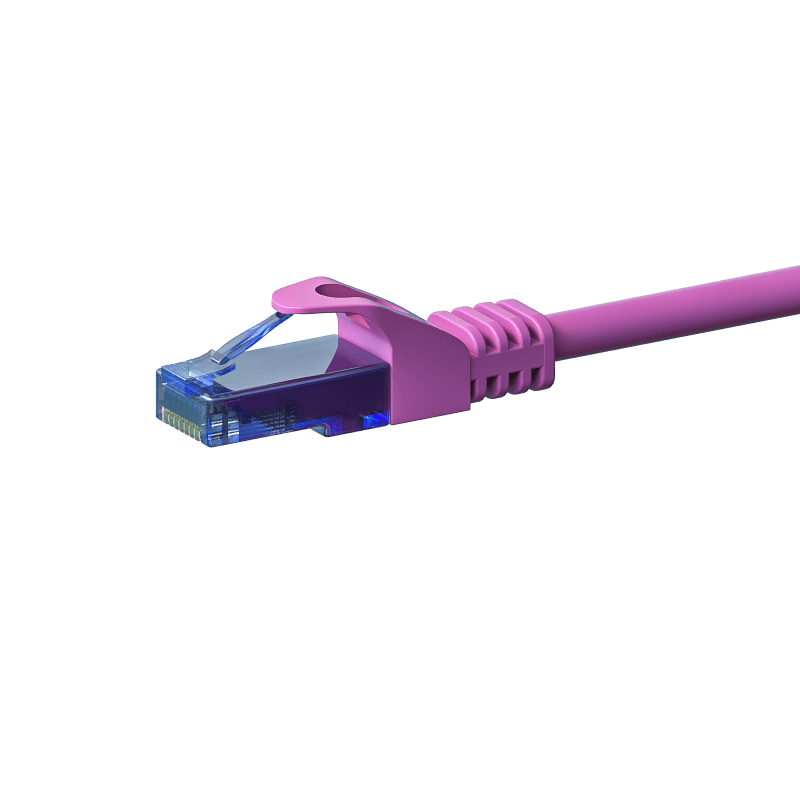 Câble CAT6A UTP 100% cuivre rose - 0.50m