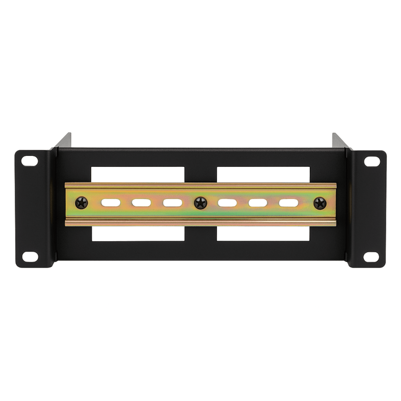 Rail DIN 2U pour racks 10 pouces - réglable en profondeur