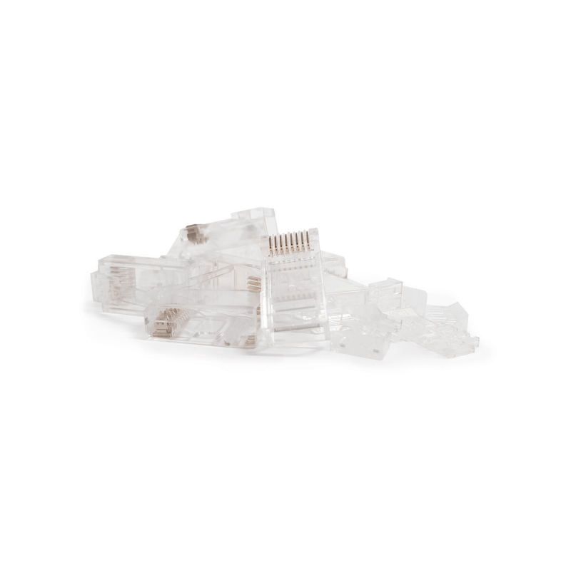 Connecteur RJ45 Cat5e UTP traversant - pour câble flexible et rigide - 10 pièces