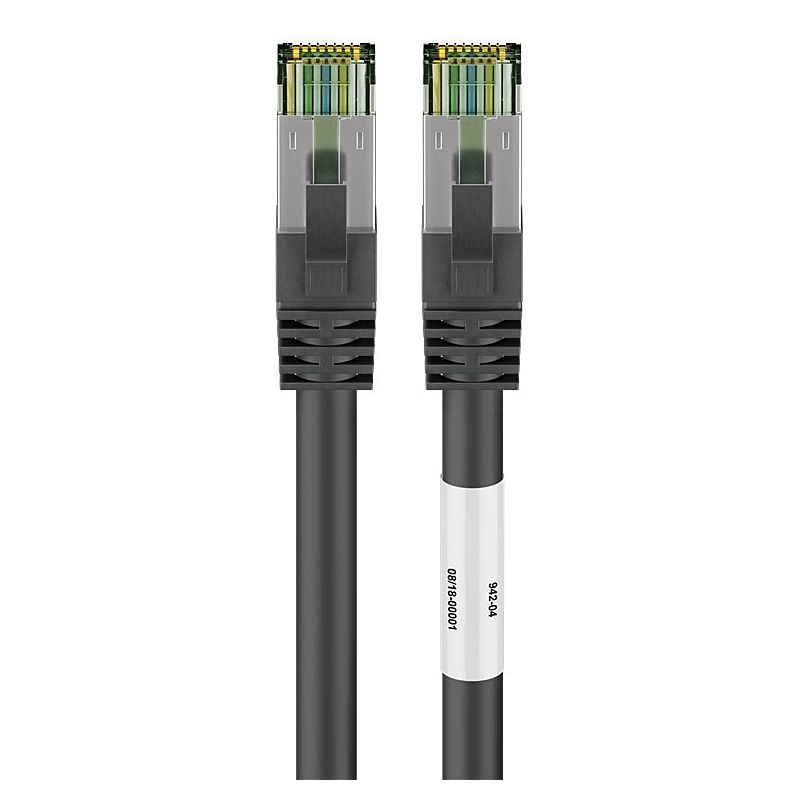 Câble RJ45 Cat8 S/FTP (PIMF) noir - 2m