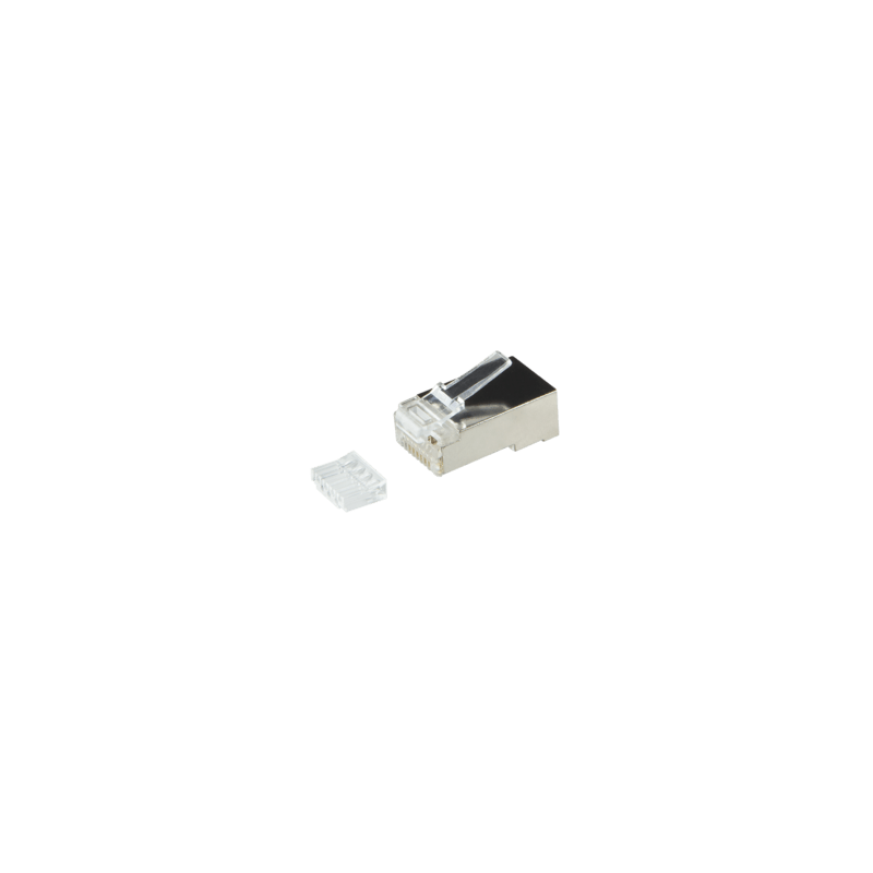 Connecteur CAT6 RJ45 + Pièce auxiliaire - Blindé - Pour un noyau lisse