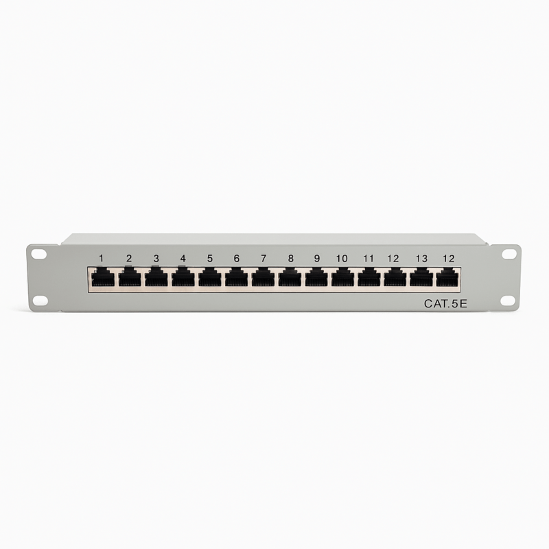 Panneau de brassage Cat5 10 pouces à 12 ports STP