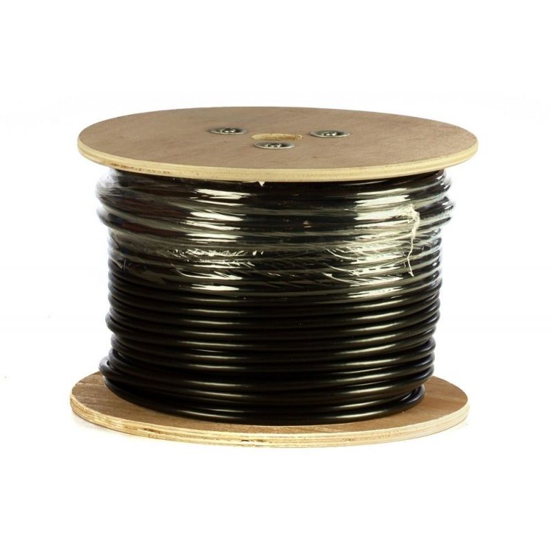Rouleau câble rigide extérieur noir DANICOM CAT6A UTP PE (Fca) - 305m 