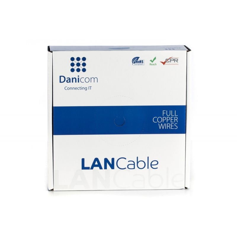Câble sur bobine DANICOM CAT6A S/FTP Rigide - LSZH (ECA) - 50m  