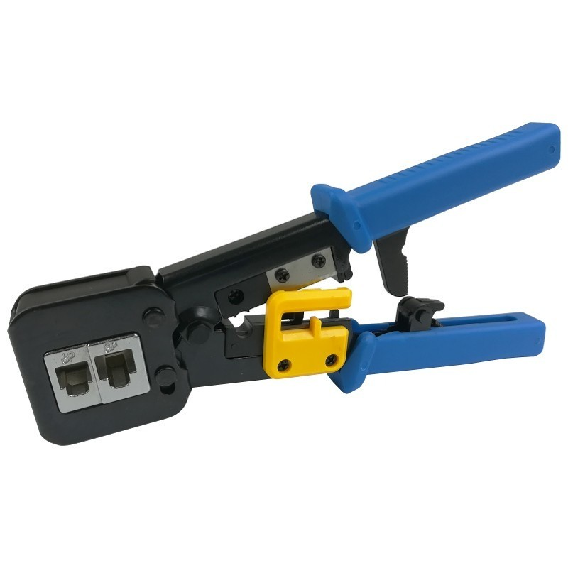 Pince à sertir pour connecteurs traversants