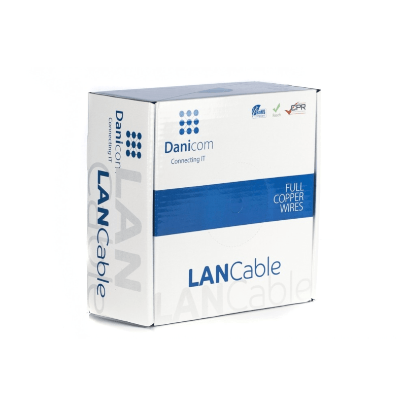Câble sur bobine DANICOM CAT6A U/UTP 100 m flexible -  LSZH (Fca)