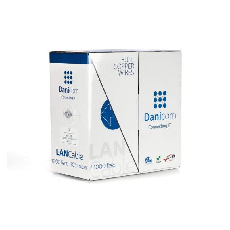 DANICOM CAT6A SFTP 305m câble sur bobine rigide -  LSZH (B2ca)