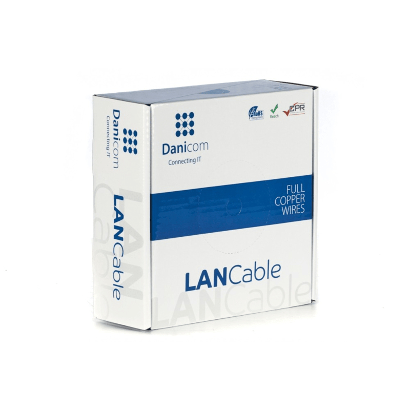Câble sur bobine DANICOM CAT6A U/UTP 50 m flexible -  LSZH (Fca)