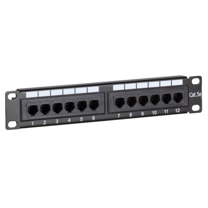 Panneau de brassage de 10 pouces CAT5E UTP - 12 ports