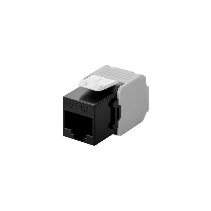 Cat6A UTP Keystone Connector - Toolless - Noir