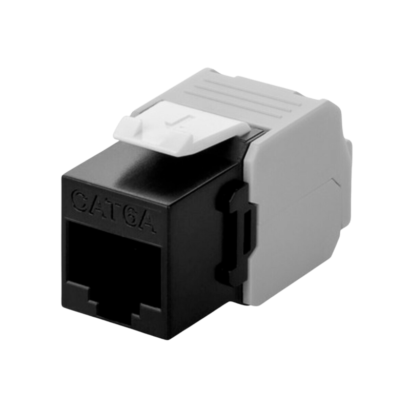 Connecteur Keystone Cat6A UTP - Toolless - Noir