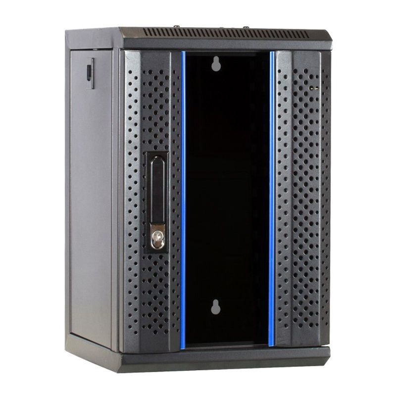 Baie de serveur 10 pouces 9U avec porte en verre 312x310x486mm (LXPXH)