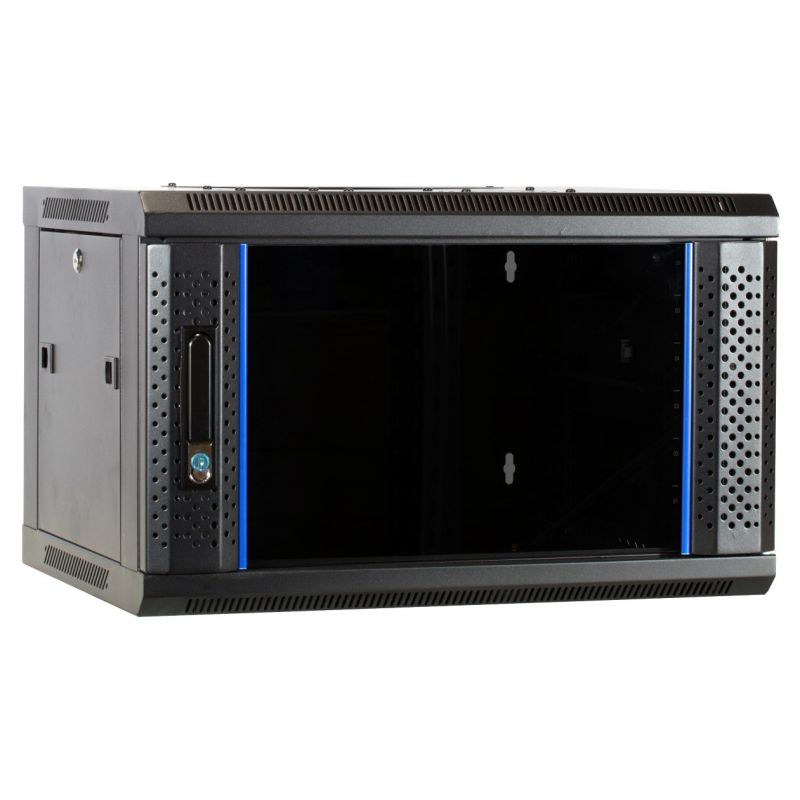 Baie murale 6U avec porte en verre 600x450x368mm