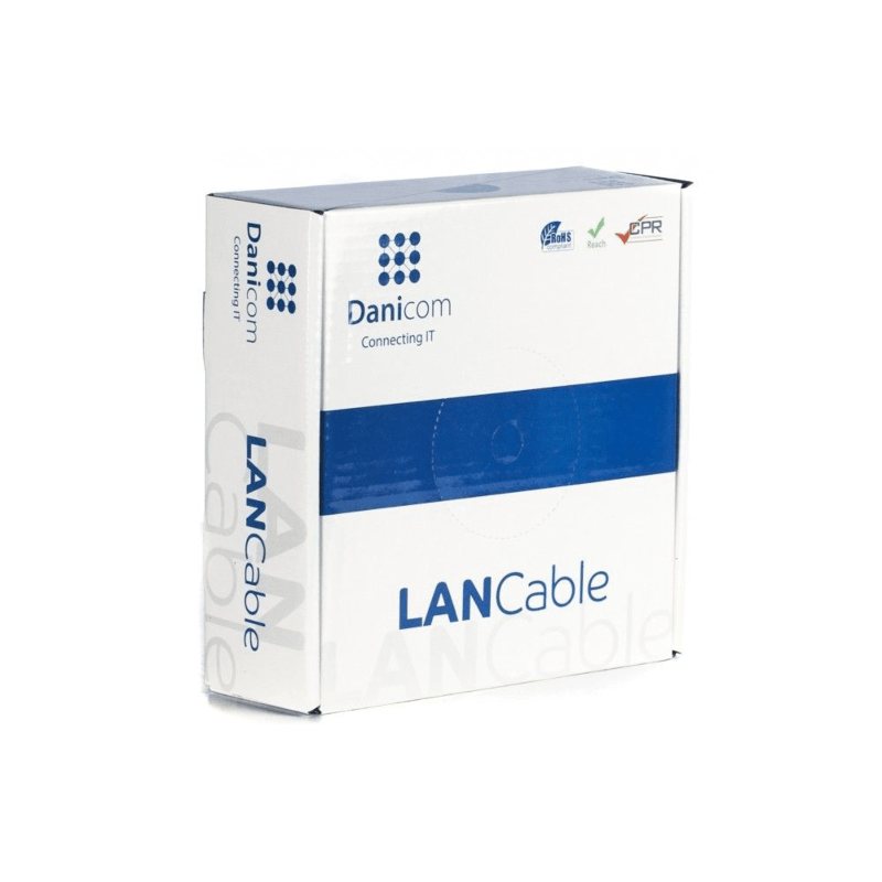 Rouleau câble flexible gris Cat6 U / UTP CCA - 100m