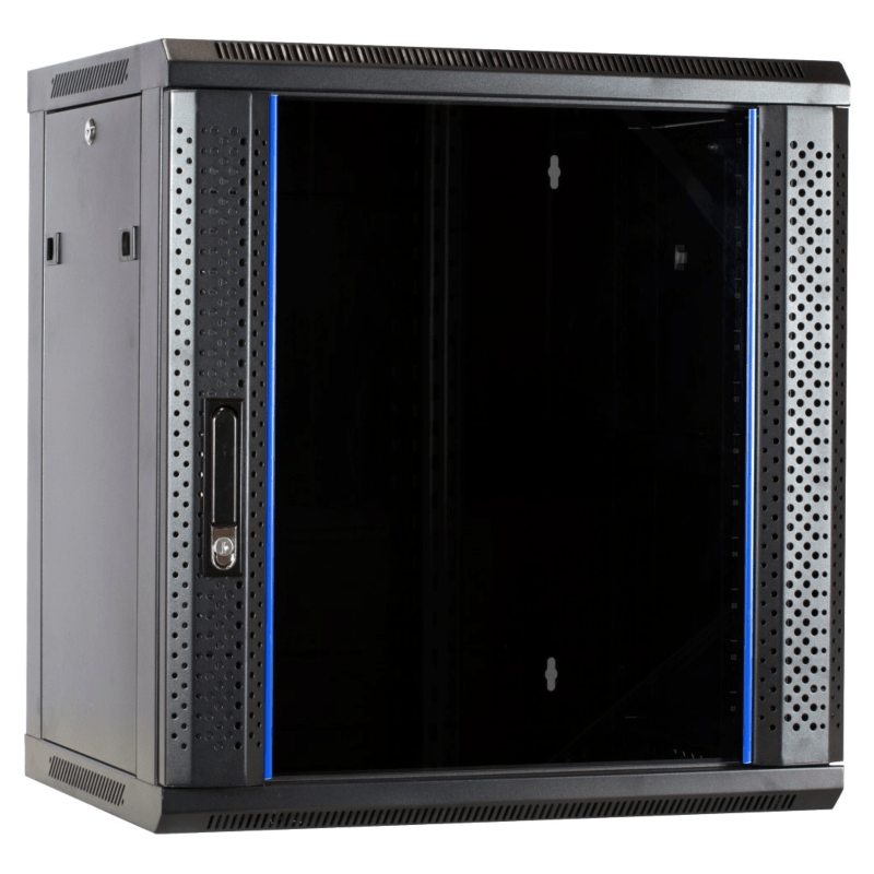 Baie murale 12U avec porte en verre 600x450x635mm