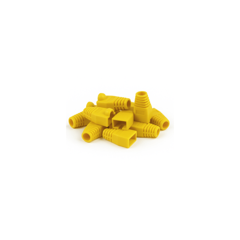 Manchon de câble RJ45 jaune - 10 pièces