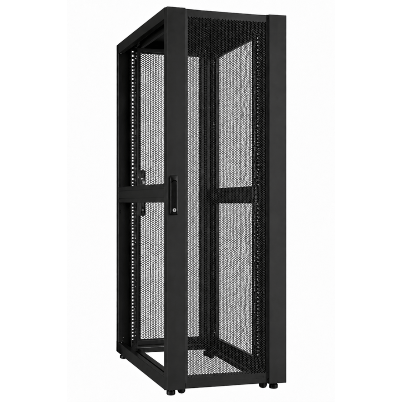 Baie de serveur datacenter 42U avec porte perforée 600x1000x2000mm (LxPxH)