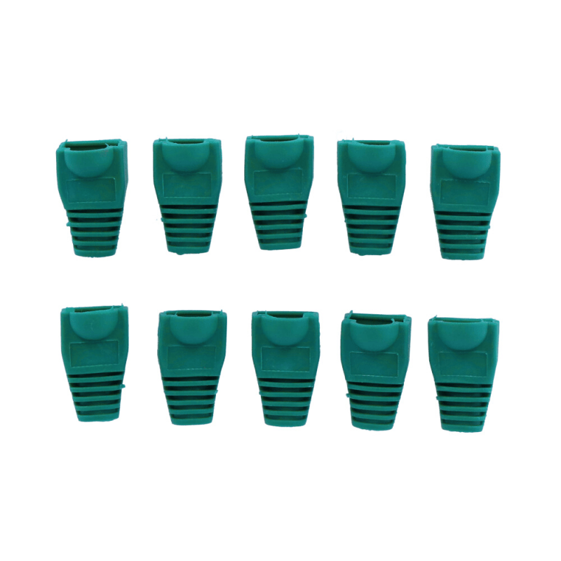 Manchon vert de câble RJ45 - 10 pièces