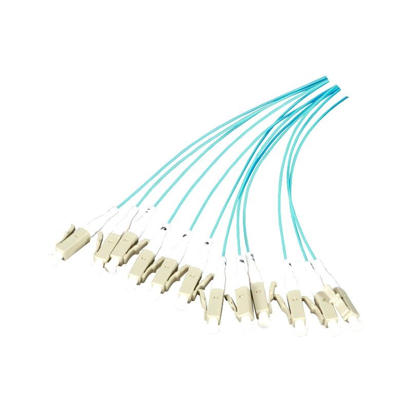 OM3 Fibre de verre Pigtail Turquise LC - 12 pièces