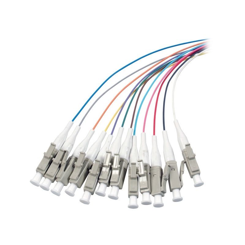 OS2 Fibre de verre Set de couleur Pigtail LC - 12 pièces