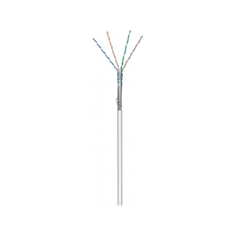 Rouleau câble flexible gris Cat6 S / FTP CCA - 50m
